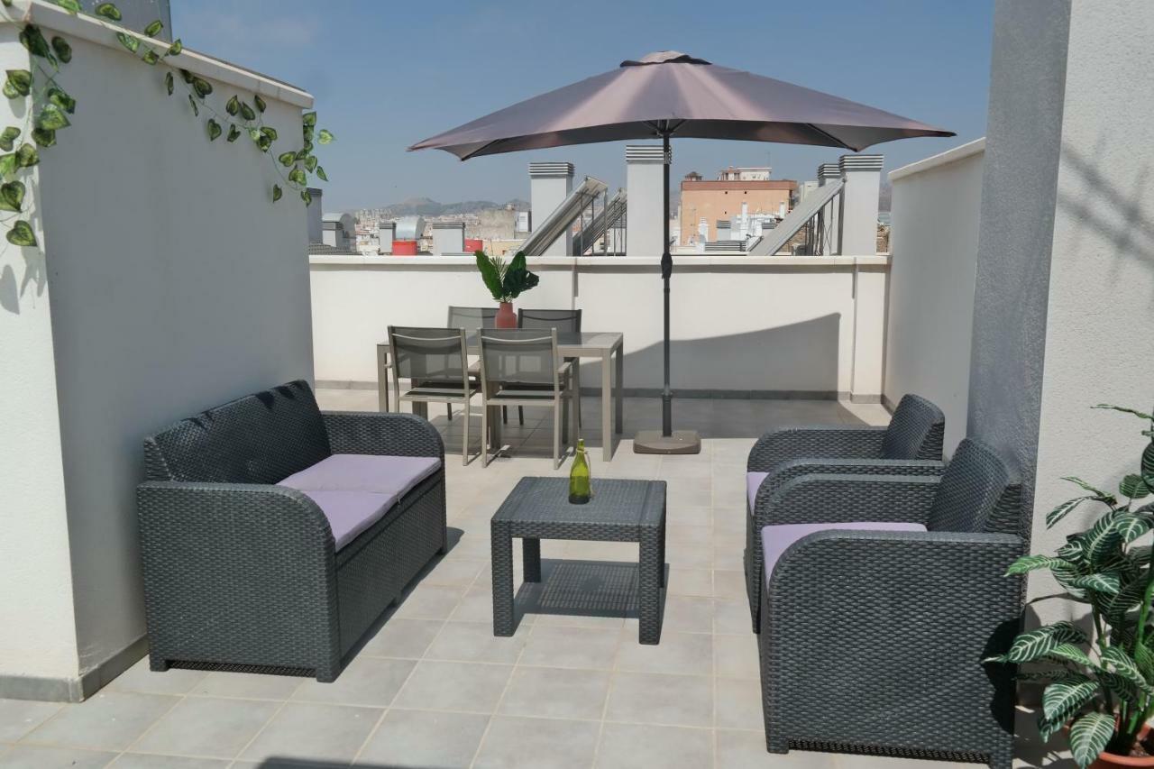 Penthouse Apartment & Pool Malaga Center Bagian luar foto